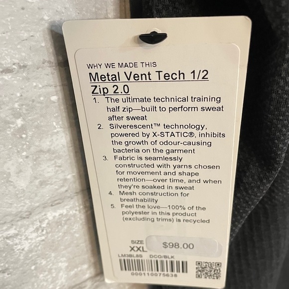 NWT Lululemon Metal Vent Tech 1/2 Zip 2.0 - Picture 8 of 9